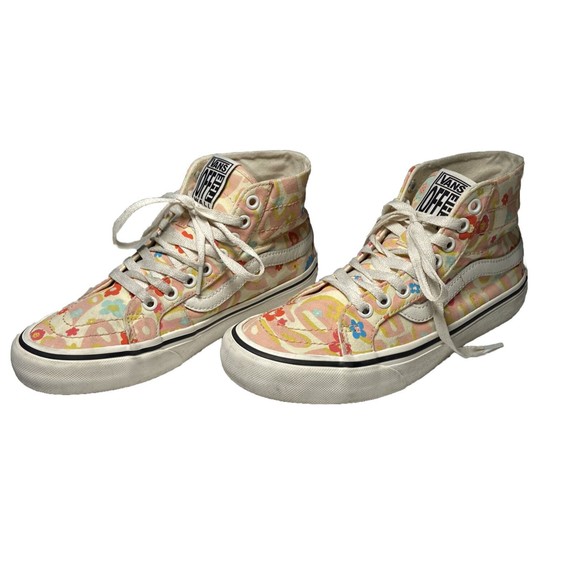 VANS Sk8-Hi Tapered Floral Women's Canvas Sneaker Skate Size 7 Eco Cush 500714 - Picture 2 of 14